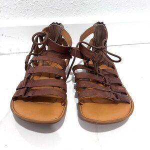 Born Brown Leather Gladiator Sandals